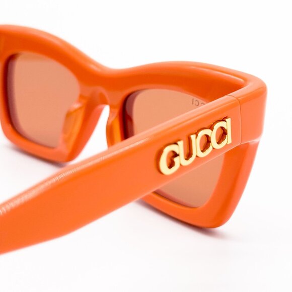 NEW GUCCI GG1773S 004 ORANGE GUCCI CAT EYE SUNGLASSES GUCCI - Picture 7 of 10